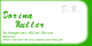 dorina muller business card